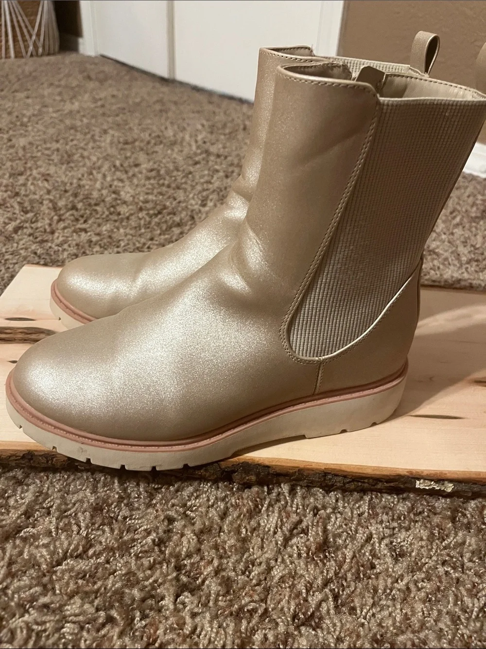 Art Class Girls Gold Shimmer Boots